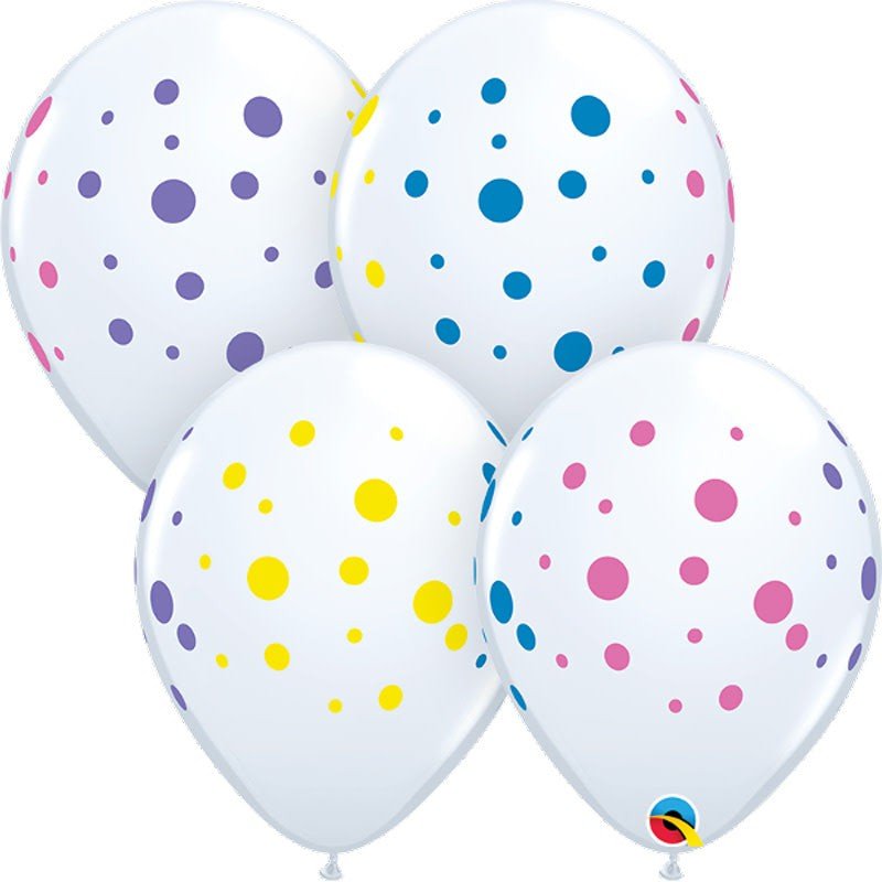 Latex Balloons Colorful Dots 11 Inch