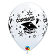 Latex Balloons Congrats! Cap White