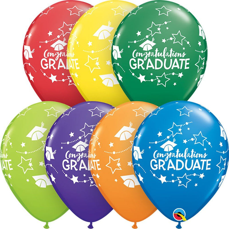 Latex Balloons Congratulations Graduate Stars