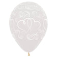 Latex Balloons Crossed Hearts 11 Inch