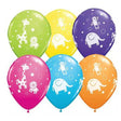 Latex Balloons Cute & Cuddly Jungle Animals 11 Inch