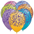 Latex Balloons Damask Print Assortment