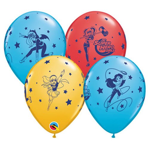 Girls Latex Balloons 11 Inch DC Super Hero Girls Stars