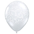 Latex Balloons Girls Hearts-A-Round Diamond Clear