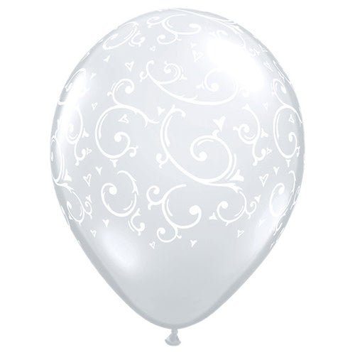 Latex Balloons Girls Hearts-A-Round Diamond Clear