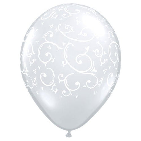 Latex Balloons Girls Hearts-A-Round Diamond Clear