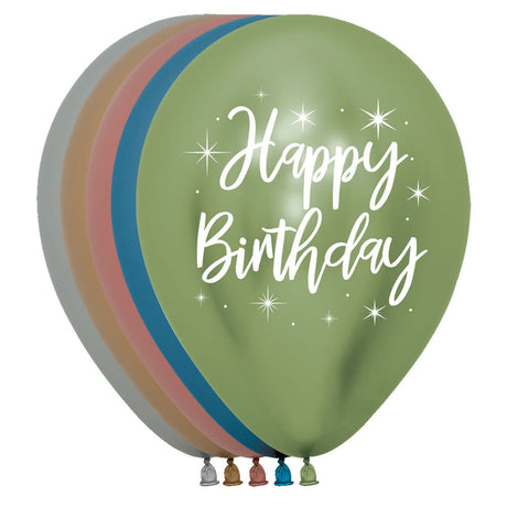 Birthday Latex Balloons 11 Inch Happy Birthday Reflex