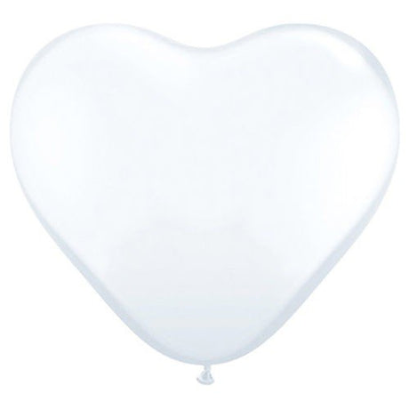 Latex Heart Balloons White