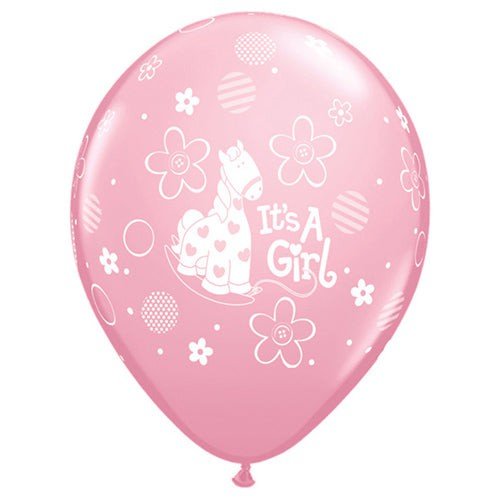 Girls 11 Inch It's A Girl Latex Balloons