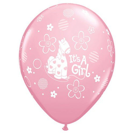Girls 11 Inch It's A Girl Latex Balloons