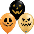 Halloween Latex Balloons Jack Faces Assorted
