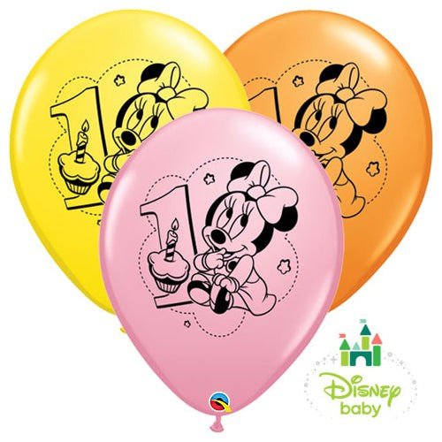 Minnie 1st Birthday Latex Balloons