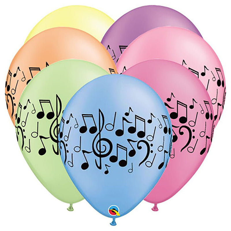 Latex Balloons Neon Music Notes Wrap