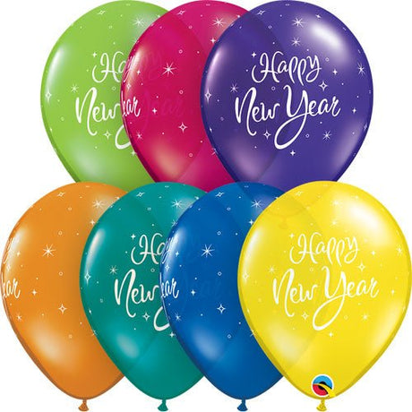 Latex Balloons New Year Sparkle Assorted Colors