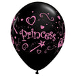 Princess Onyx Black Latex Balloons
