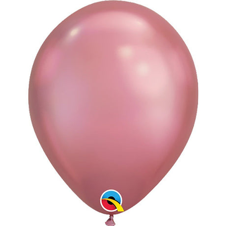 11 Inch Chrome Mauve Latex Balloons