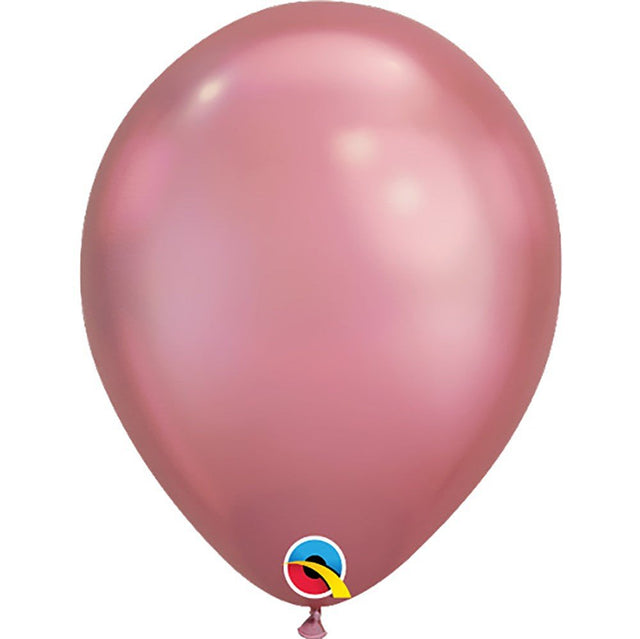 11 Inch Chrome Mauve Latex Balloons
