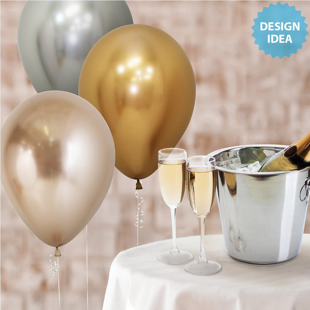 Latex Balloons Reflex Golden Luxury Assortment