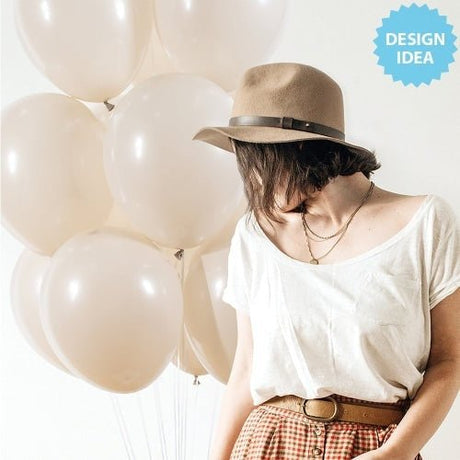 Latex Balloons 11 Inch Sempertex Deluxe White Sand