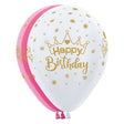 Latex Balloons Birthday Girl Crowns