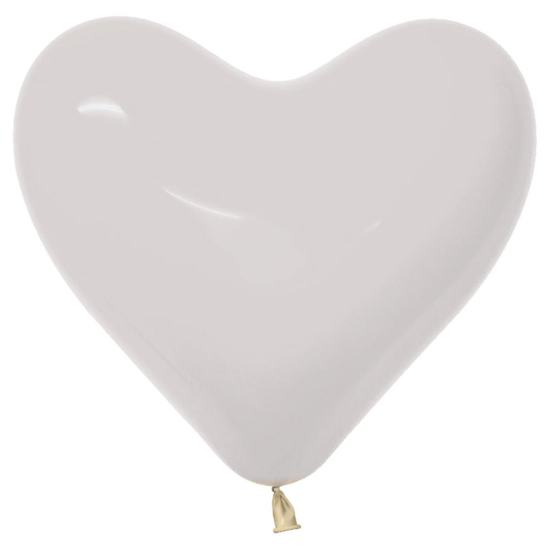 Heart Latex Balloons - Crystal Clear