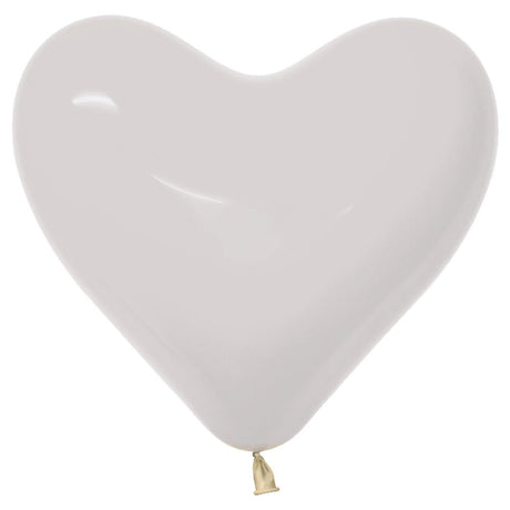 Heart Latex Balloons - Crystal Clear
