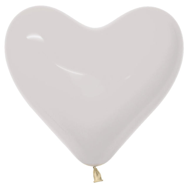 Heart Latex Balloons - Crystal Clear