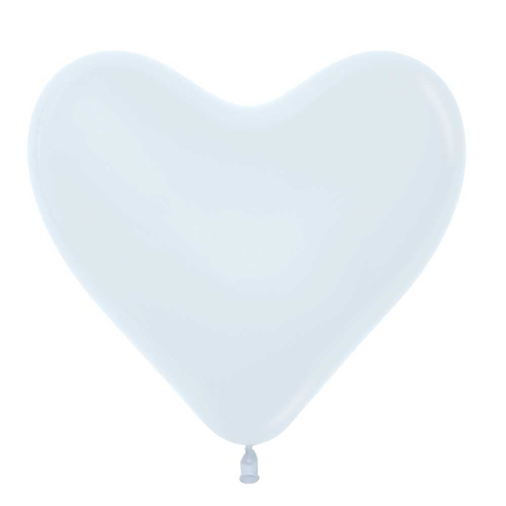Heart Latex Balloons 11 Inch Fashion White