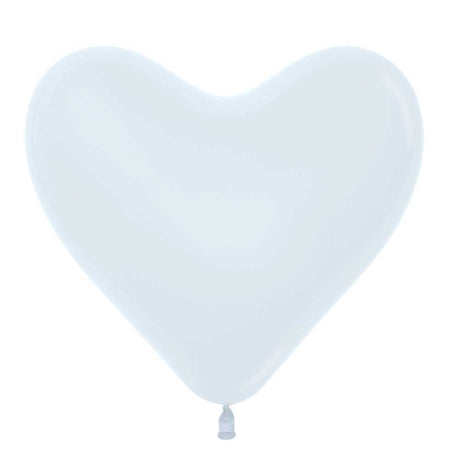 Heart Latex Balloons 11 Inch Fashion White