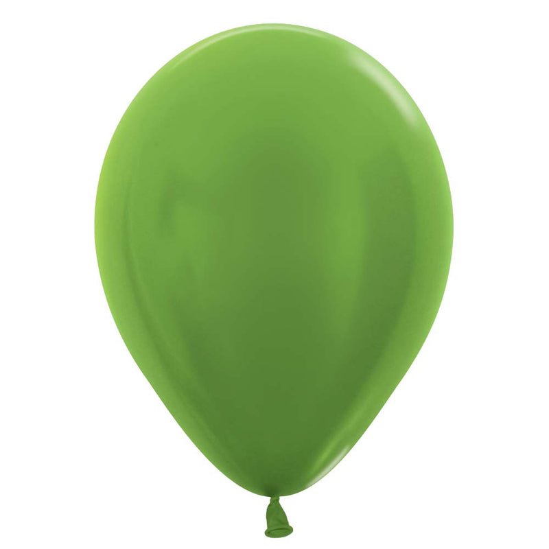 Latex Balloons Metallic Key Lime Green