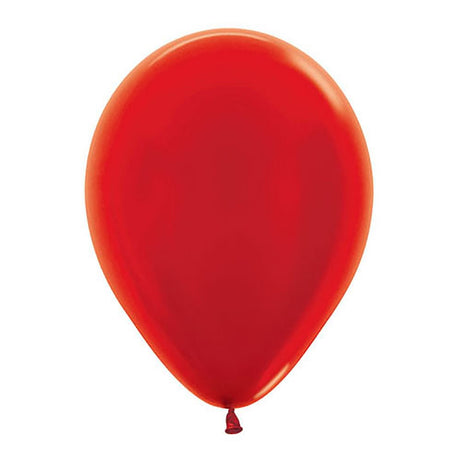 Latex Balloons Metallic Red 11 Inch