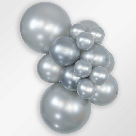 Latex Balloons 11 Inch Metallic Silver