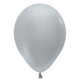 Latex Balloons 11 Inch Metallic Silver