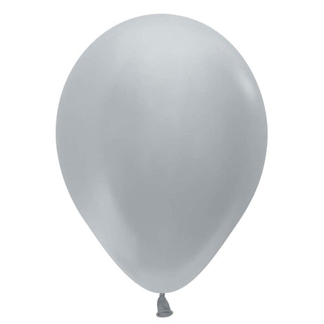 Latex Balloons 11 Inch Metallic Silver