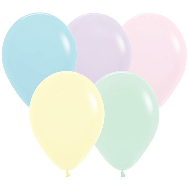 Latex Balloons 11 Inch Pastel Matte Assorted