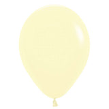 Latex Balloons 11 Inch Pastel Matte Yellow