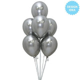 Latex Balloons 11 Inch Sempertex Reflex Silver