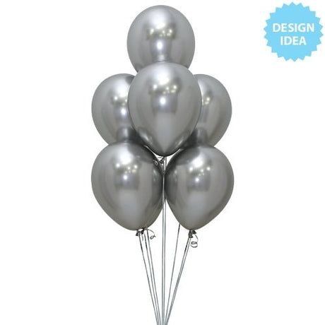 Latex Balloons 11 Inch Sempertex Reflex Silver