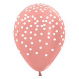 Latex Balloons White Confetti Rose Gold