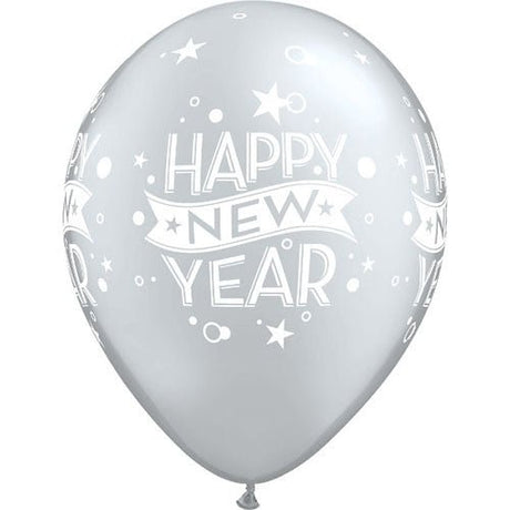 Latex Balloons Silver New Year Confetti Dots