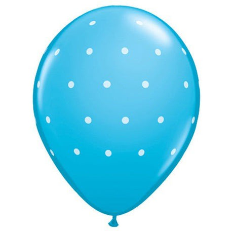 Latex Balloons Girls Robin's Egg Blue Polka Dots