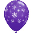 Latex Balloons Snowflakes-A-Round Purple Violet 11 Inch 6 Pack