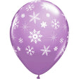 Printed Latex Balloons 11 Inch Snowflakes-A-Round Spring Lilac