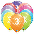 Latex Balloons Stars #3-A-Round 6 Pack