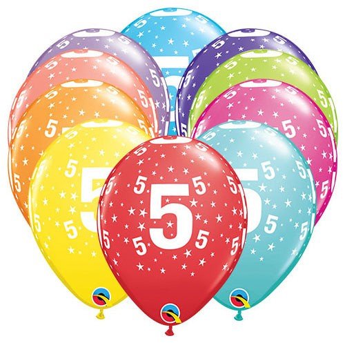 Latex Balloons Stars #5-A-Round 6 Pack