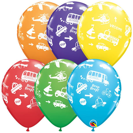Transportation Latex Balloons 11 Inch