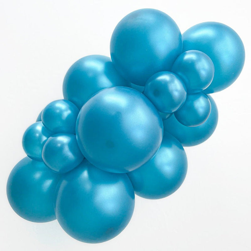 Latex Balloons 11 Inch Metallic Teal Blue