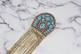 Slider Buckle Turquoise Blue Pink Dangling