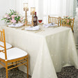 Rectangular Sequin Tablecloth 90x156 Ivory