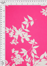 Floral Print DTY Stretch Knit Pink